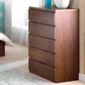 Home Zone Halvern Chest Cabinet in Walnut