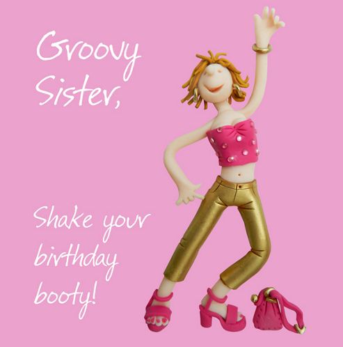Image of Holy Mackerel Groovy Sister Greetings Card
