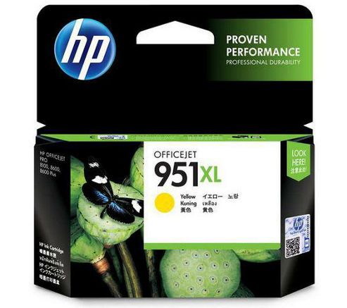 Image of Hp 951xl Ink Cartridge For Hp Officejet Pro 8100, Officejet Pro 8600 - Yellow