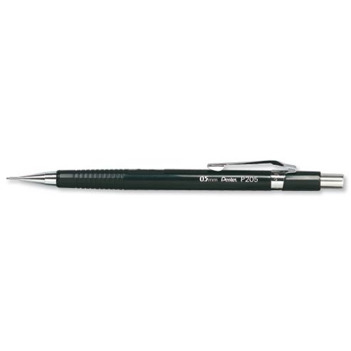 Image of Pentel Automatic Pencil Plastic Steel-lined With 6 X Hb 0.5mm Lead Ref P205