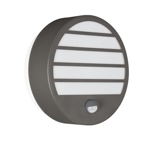 Buy Massive Linz One Light Outdoor Circular Wall Lantern with PIR - Anthracite from our Wall ...