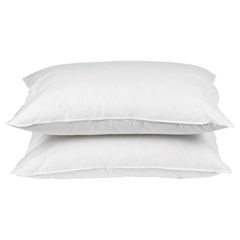 Image of Tesco Firm Anti-allergy Pillow Twinpack Cotton Cover