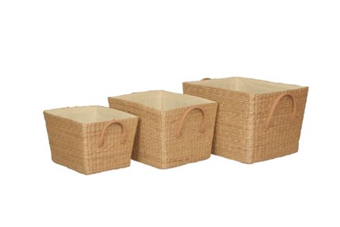 Image of Wicker Valley Soft Rush Lined Basket