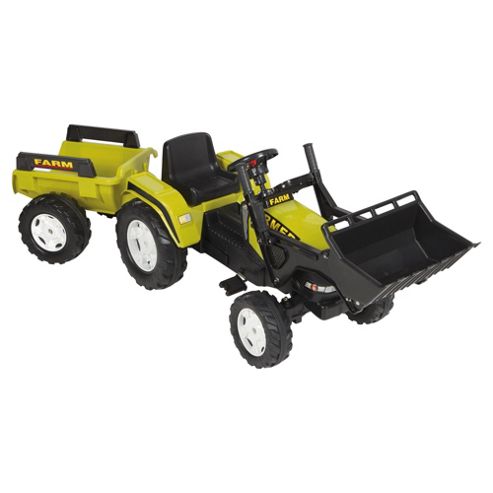 Image of Farmer Tractor & Trailer Ride-on, Green