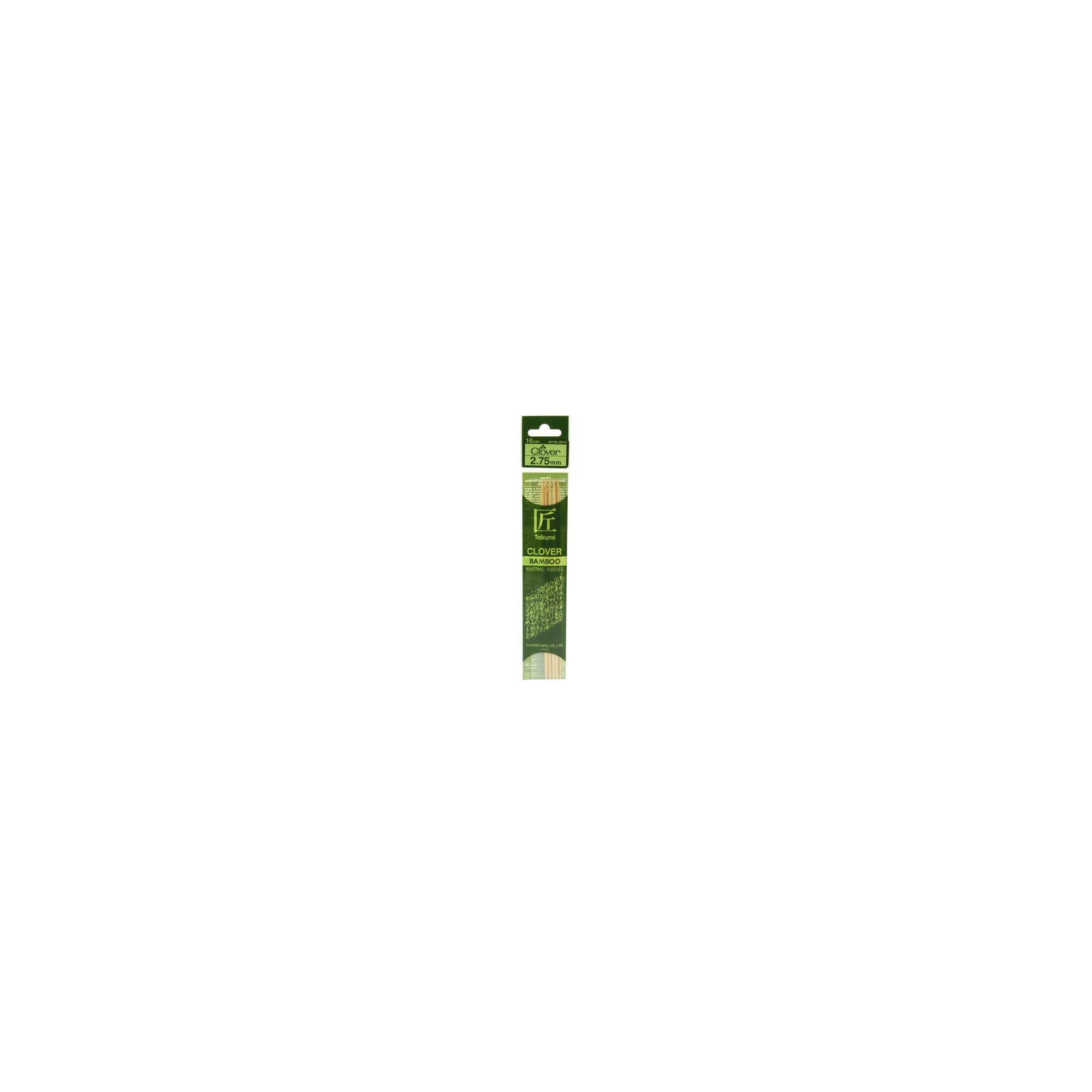 Clover Takumi Bamboo Knitting Needles 275mm 5pk