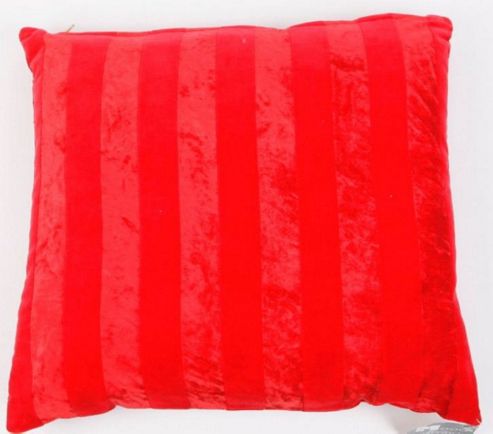 Image of In The Mood Collection-- Stripey Contrast Cushion Cover - Red