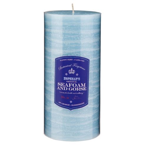 Image of Botanicals Rustic Pillar Candle Large, Seafoam & Gorse