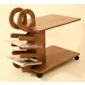 Radis Trolley with Newspaper Rack - Light Brown Plywood