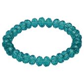 Green Glass Bead Stretch Bracelet