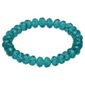 Green Glass Bead Stretch Bracelet