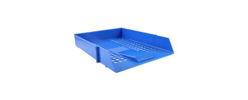 Image of Q-connect Letter Tray Plastic Blue