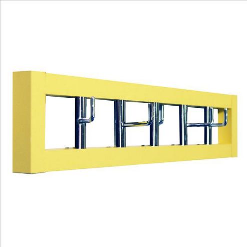 Image of Spin - Horizontal Wall Coat Hooks / Towel Hanger - Yellow