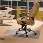 Floortex Advantagemat Cleartex Lip Chair Mat for Use on Medium Pile Carpets - 120cm x 90cm