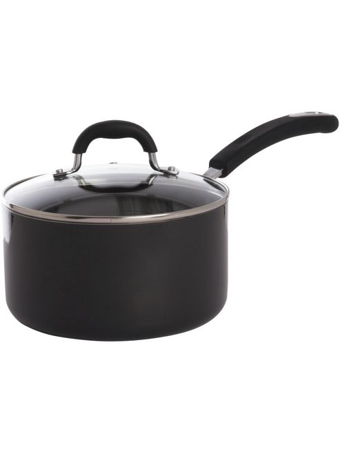 Image of Linea Aluminium Principle 20cm Saucepan In Black