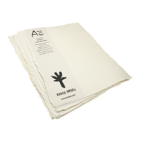 Image of Handmade Recycled Paper A3, 640gsm, 10 Sheets