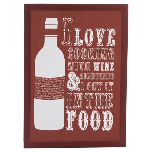 Image of Wine Bottle Kitchen Canvas 25 X 35cm