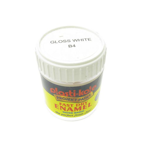 Image of Plasti-kote Brush On Water Based Enamel - Gloss White 59ml