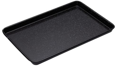 Image of Kitchencraft Master Class Bakeware Vitreous Enamel Baking Tray - 40 Cm X 27 Cm X 2 Cm