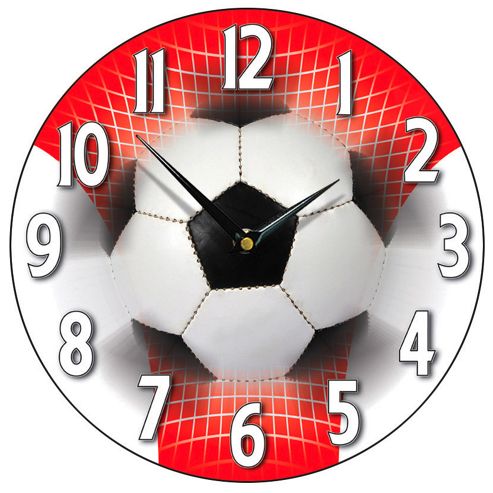 Image of Smith & Taylor Football Wall Clock In Red And White