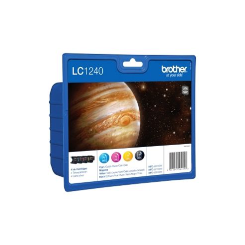 Image of Brother Lc1240valbp Ink Cartridge, Inkjet, 600 Page Black, 600 Page, 600 Page, 600 Page, 4 / Pack