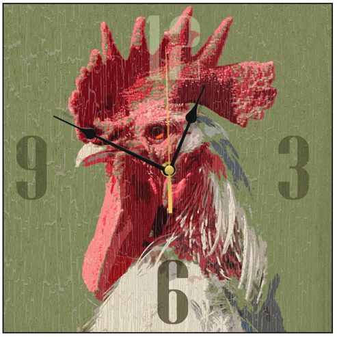 Image of Smith & Taylor Cockerel Square Wall Clock