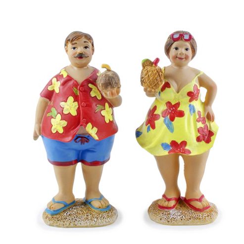 Image of Dave & Debbie The Tropical 'tubby Tourist' Ornament Set