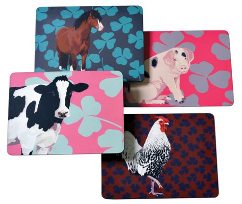Image of Leslie Gerry Animal Placemats, Set Of 4