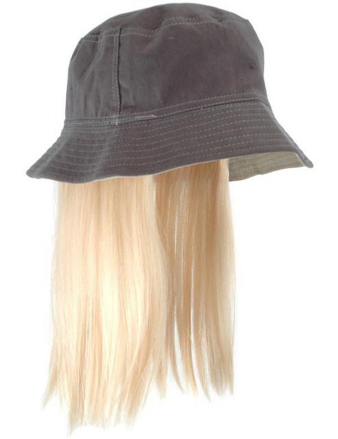 Image of Bucket Hat With Blonde Wig