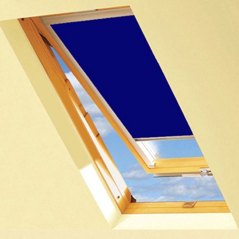 Image of Navy Blackout Roller Blinds For Velux Windows (mk04)