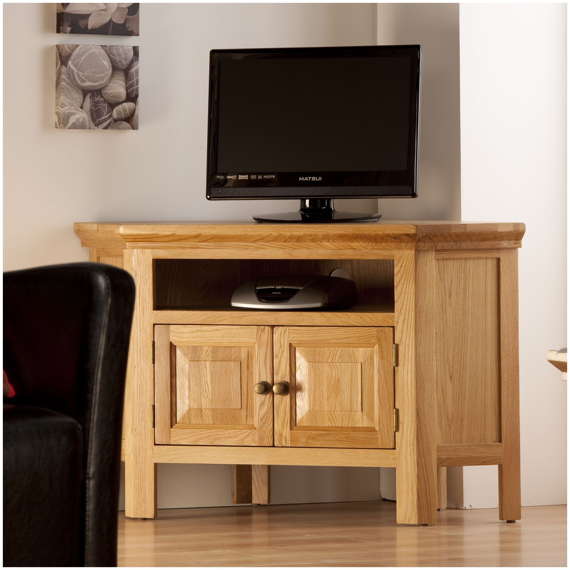 World Furniture Provence Oak Corner TV Stand at Tesco Direct