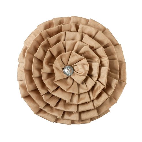 Image of Catherine Lansfield Home Diamond Pleats Cushion Gold Cushion
