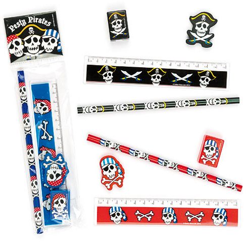 Image of Pesty Pirate 4-piece Stationery Sets - Pack Of 3