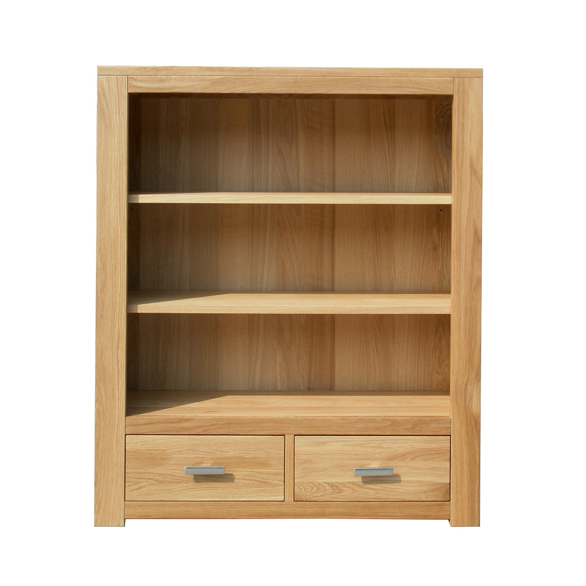 Home Zone Furniture Churchill Oak 2010 Low Book Case in Natural Oak at Tesco Direct