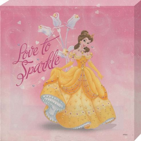 Image of Walt Disney Belle From Beauty And The Beast Love To Sparkle Canvas Print