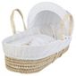 Clair de lune Tippy Tumble Palm Moses Basket, White