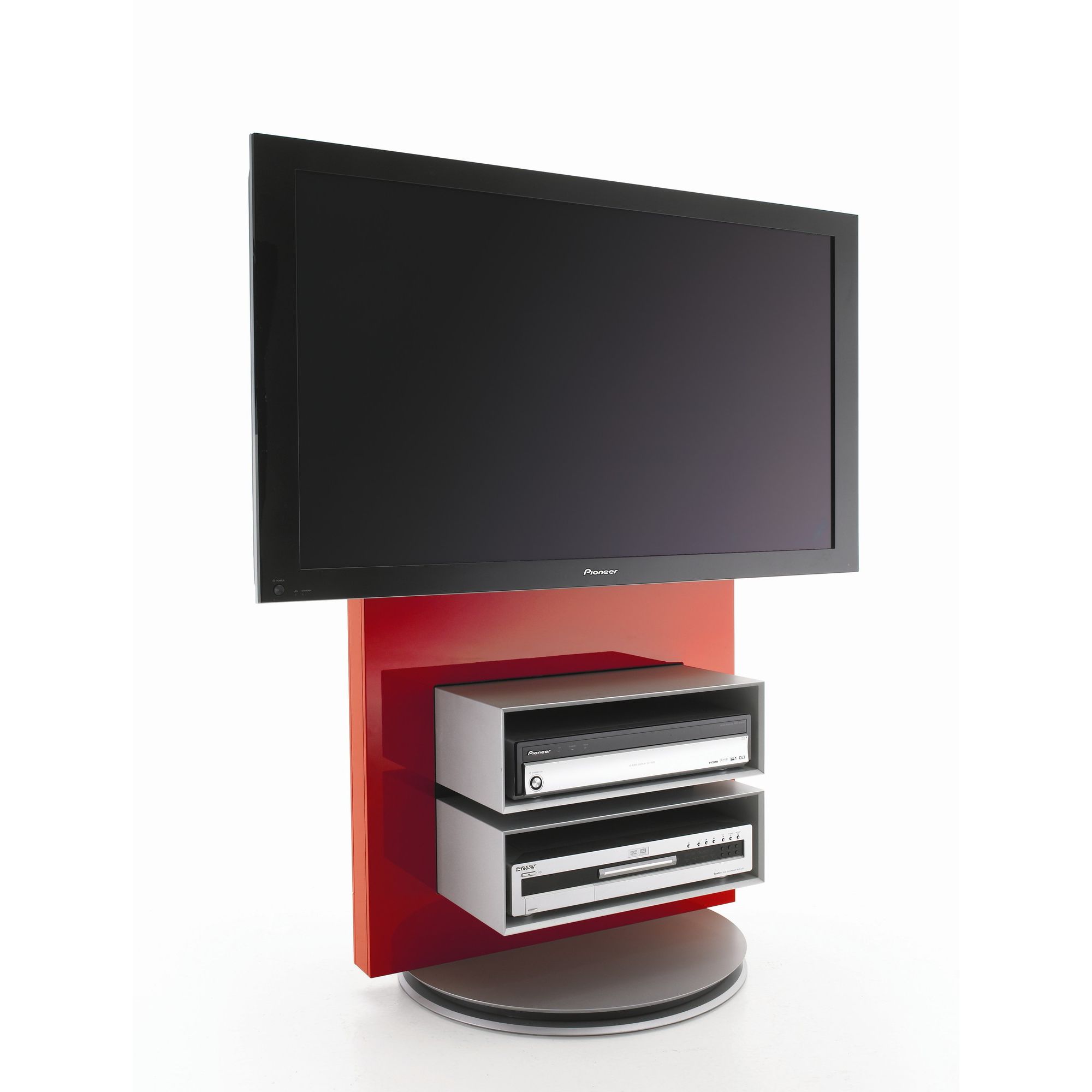 Luke Furniture TV Stand with Storage - High Gloss Red at Tesco Direct