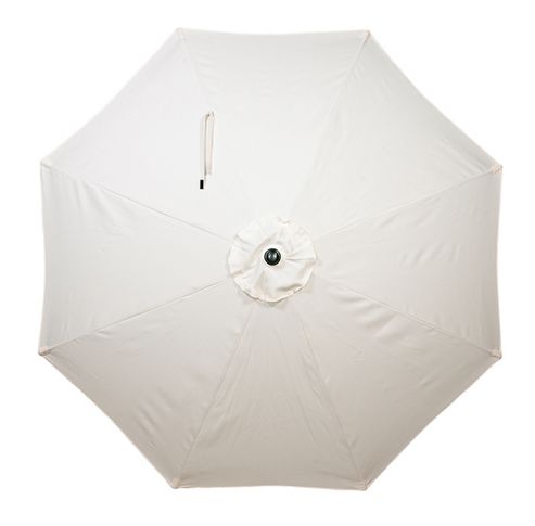 Image of Ivory 3m Stainless Steel Look Aluminium Crank And Tilt Parasol (38mm Pole, 8 Ribs)