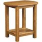 Kelburn Furniture Essentials Oval Lamp Table in Light Oak Stain and Satin Lacquer