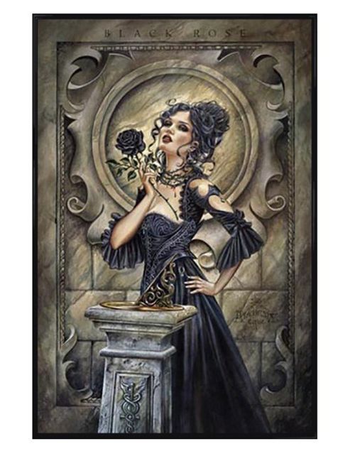 Image of Alchemy Gloss Black Framed Black Rose Poster