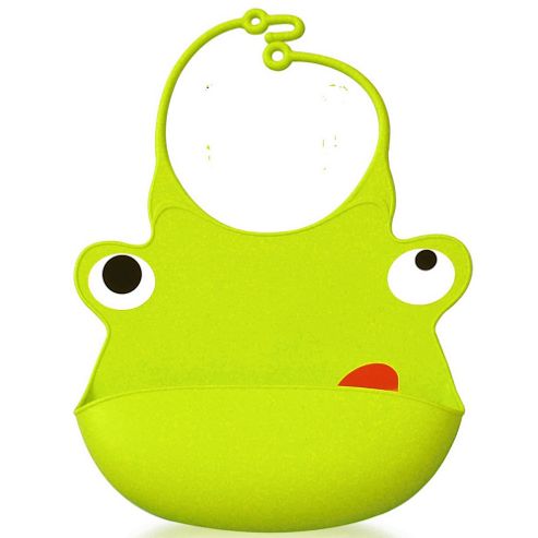 Image of Babisil Ribbib Munch Mate Bib Green Frog