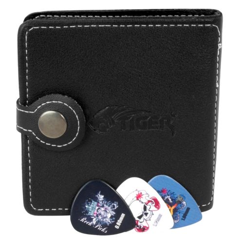 Image of Tiger Guitar Pick Wallet With 12 Plectrums