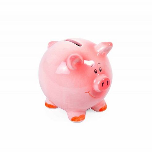 Image of Happy Pig Piggy Bank Novelty Ceramic Money Box