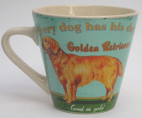 Image of Martin Wiscombe Conical Dog Design Mug, Retriever