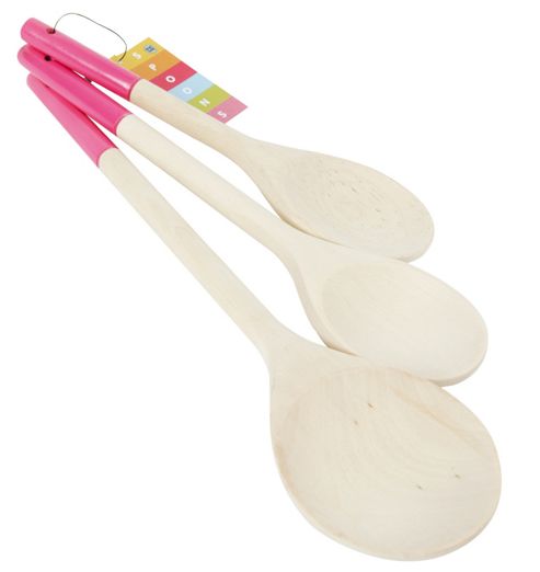 Image of T&g Woodware Ltd 3 Piece Spoon Set (set Of 2) - Pink
