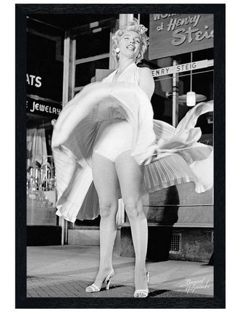 Image of Marilyn Monroe Bernard Of Hollywood Black Wooden Framed Poster