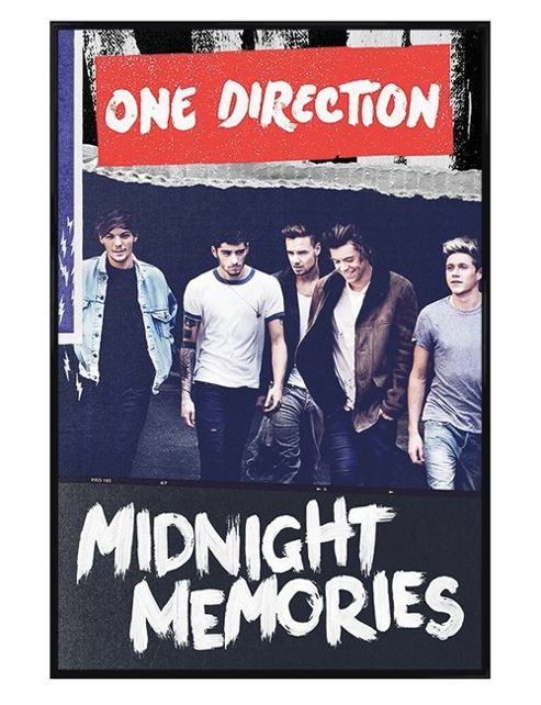 Image of One Direction Gloss Black Framed Midnight Memories 1d Poster