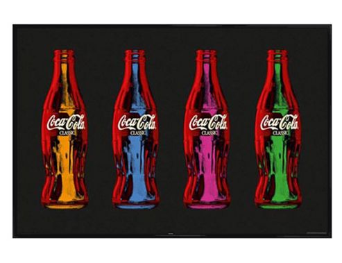 Image of Coca-cola Pop Art Gloss Black Framed Poster