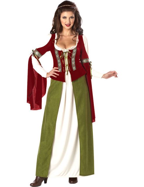 Image of Adult Medieval Maid Marian Costume Extra Large