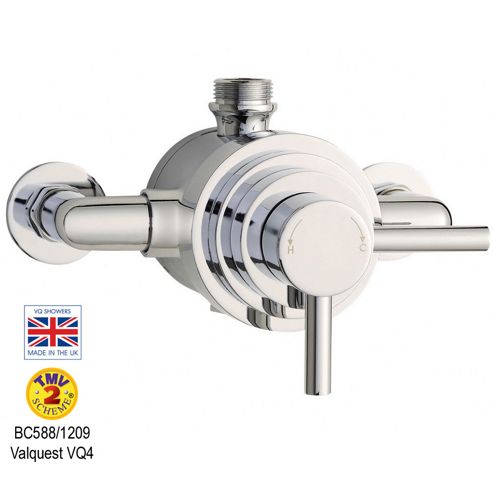 Image of Premier Minimalist Lever Dual Exposed Thermostatic Shower Valve