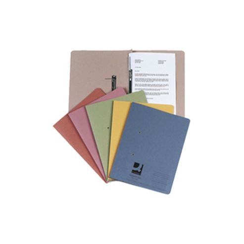 Image of Q-connect Transfer File Foolscap/a4 35mm Capacity Yellow Pack Of 10
